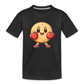 Fighting Cookie - Kids' Premium Organic T-Shirt - black - Front
