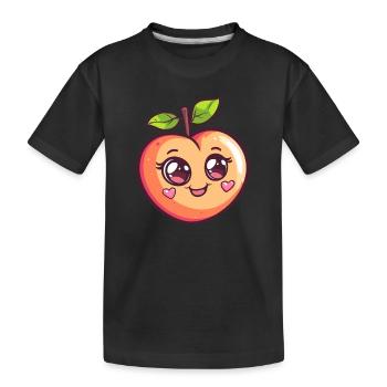 Hearty peach - Kids' Premium Organic T-Shirt - black - Front