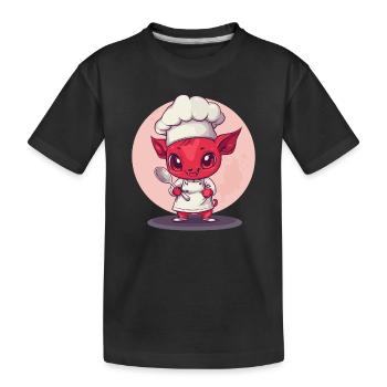 Chef diabolique - T-shirt bio Premium Enfant - noir - Devant