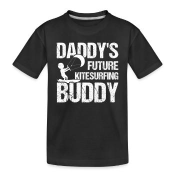 Kiteboarding Baby - Daddy’s Future Kitesurfing - T-shirt bio Premium Enfant - noir - Devant