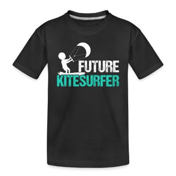 Bébé kitesurfeur - Futur kitesurfeur - T-shirt bio Premium Enfant - noir - Devant