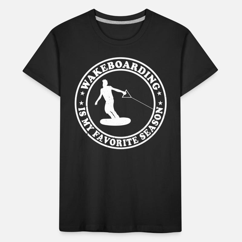 Le wakeboard est ma saison préférée - Wakeboarder T-shirt bio Premium Enfant