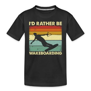 Je préfère faire du wakeboard - Wakesurf - T-shirt bio Premium Enfant - noir - Devant
