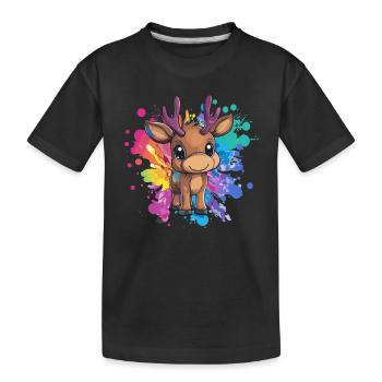 Fauve sur l’explosion de couleurs - T-shirt bio Premium Enfant - noir - Devant