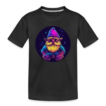 Nain de jardin hipster - T-shirt bio Premium Enfant - noir - Devant