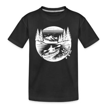 Watersports Kayaking Kayaker Canoe Kayak Canoeing - Kinder Premium Bio T-Shirt - Schwarz - Vorne