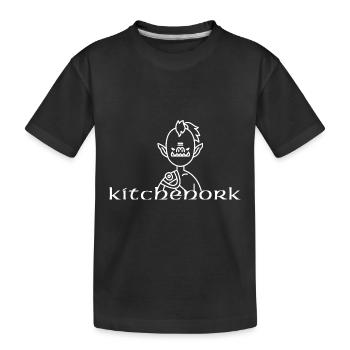 Küchenork / Mampfmaschine - Kinder Premium Bio T-Shirt - Schwarz - Vorne