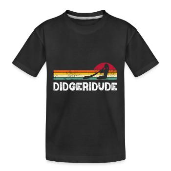 Didgeridude - Kinder Premium Bio T-Shirt - Schwarz - Vorne
