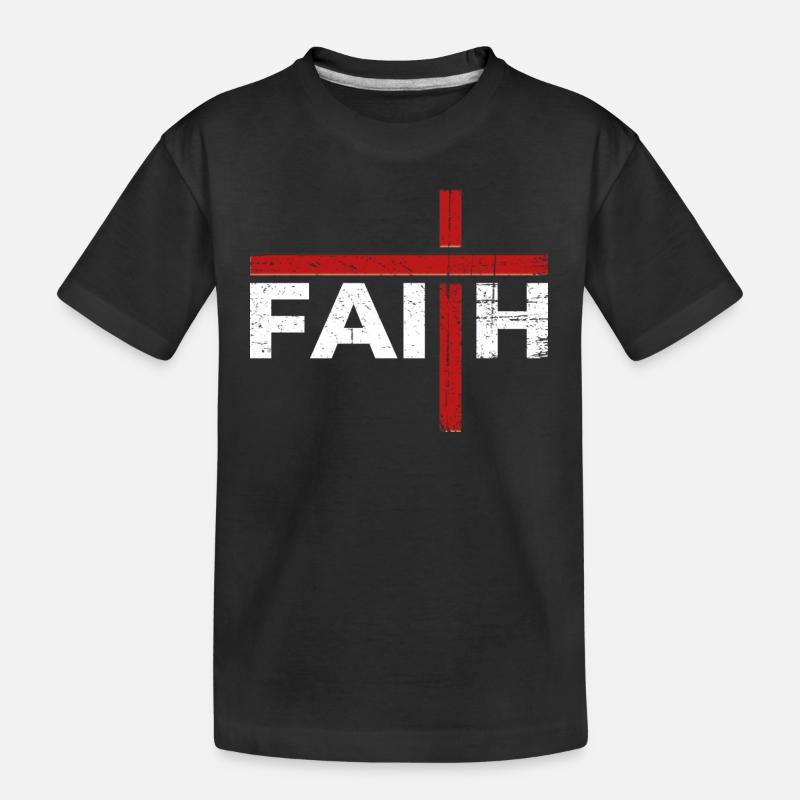 Jésus-Christ Conception chrétienne Croix Foi - T-shirt bio Premium Enfant - noir