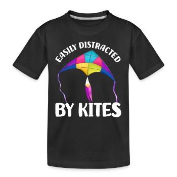 Cadeaux de cerf-volant | Deltaplane - T-shirt bio Premium Enfant - noir - Devant
