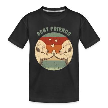 Dogs Puppies Best Friends Labrador Dog Retriever - Kids' Premium Organic T-Shirt - black - Front