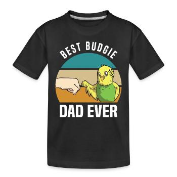 Wellensittich Liebhaber - Kinder Premium Bio T-Shirt - Schwarz - Vorne