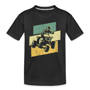 Quad Biker Graphique Tout-terrain Quad Rider VTT - T-shirt bio Premium Enfant - noir - Devant