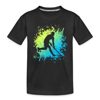 Hockey Player Hockey Player Vintage Field Hockey - Kids' Premium Organic T-Shirt - black - Front