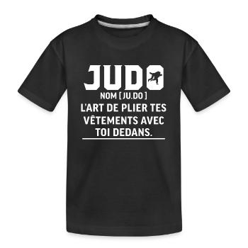 judo L'art de plier tes vêtements avec toi dedans - T-shirt bio Premium Enfant - noir - Devant