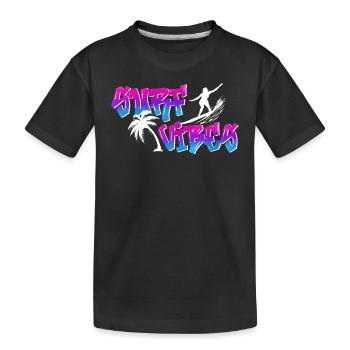Surf vibes - Women / Girls - Kids' Premium Organic T-Shirt - black - Front