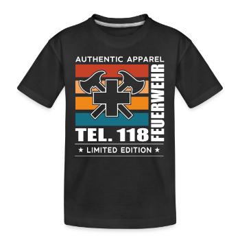 Fire brigade - Kids' Premium Organic T-Shirt - black - Front