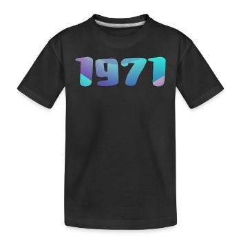 1971 Geburtstagsgeschenk Vintage 1971 Retro 1971 - Kinder Premium Bio T-Shirt - Schwarz - Vorne