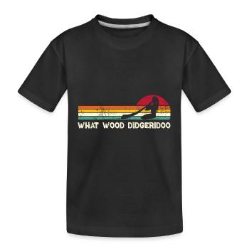 What Wood Didgeridoo - Kinder Premium Bio T-Shirt - Schwarz - Vorne
