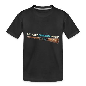 Eat Sleep Didgeridoo Repeat - Kinder Premium Bio T-Shirt - Schwarz - Vorne