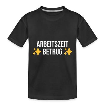 Arbeitszeitbetrug - Deutsche Memes - Kinder Premium Bio T-Shirt - Schwarz - Vorne