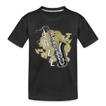 Jazz - Kinder Premium Bio T-Shirt - Schwarz - Vorne