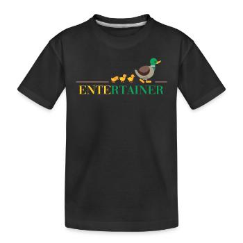 ferme ente divertir moi voyou canard vie amusante - T-shirt bio Premium Enfant - noir - Devant