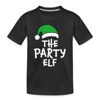 Der Partyelf - Kinder Premium Bio T-Shirt - Schwarz - Vorne