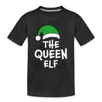 The Queen Elf - Kids' Premium Organic T-Shirt - black - Front