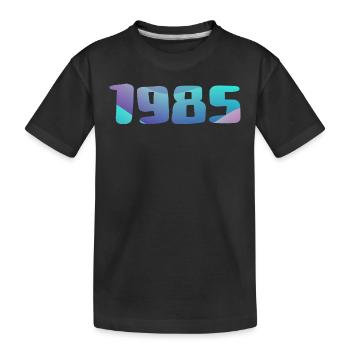 Geburtstagsgeschenk 1985 Jahrgang 1985 Retro 1985 - Kinder Premium Bio T-Shirt - Schwarz - Vorne
