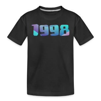 1998 Geburtstagsgeschenk Jahrgang 1998 Retro 1998 - Kinder Premium Bio T-Shirt - Schwarz - Vorne