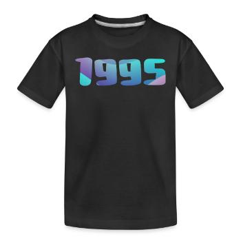1995 Geburtstagsgeschenk Vintage 1995 Retro 1995 - Kinder Premium Bio T-Shirt - Schwarz - Vorne