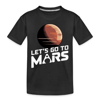 Mars Planet Planeten Sonnensystem - Kinder Premium Bio T-Shirt - Schwarz - Vorne