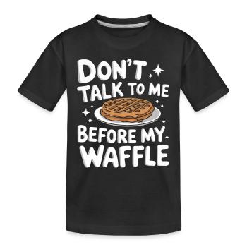 Waffles Breakfast Sweets - Kids' Premium Organic T-Shirt - black - Front