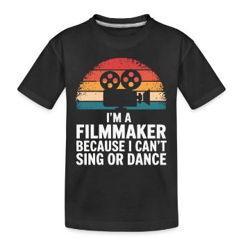 Filmemacher Filmregisseur Kameramann Film - Kinder Premium Bio T-Shirt - Schwarz - Vorne