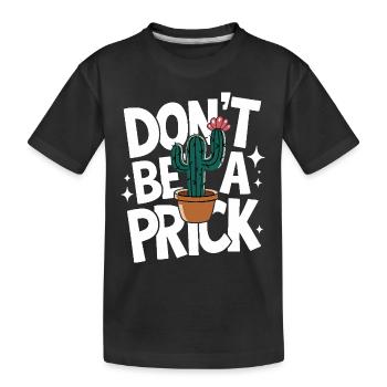 Kaktus Kakteen Wüsten Pflanze - Kinder Premium Bio T-Shirt - Schwarz - Vorne