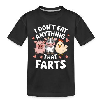 Vegetarian Vegan Veggie Vegetarian - Kids' Premium Organic T-Shirt - black - Front