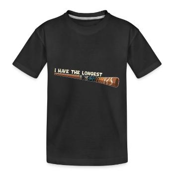 I Have The Longest Didgeridoo - Kinder Premium Bio T-Shirt - Schwarz - Vorne