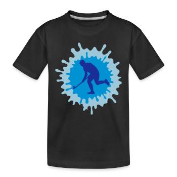 3D hockey - Kids' Premium Organic T-Shirt - black - Front
