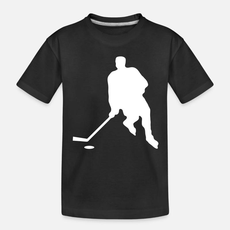 Eishockey - Kinder Premium Bio T-Shirt - Schwarz