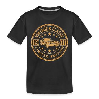 Oldtimer 1977 45 Jahre Jubiläum - Kinder Premium Bio T-Shirt - Schwarz - Vorne