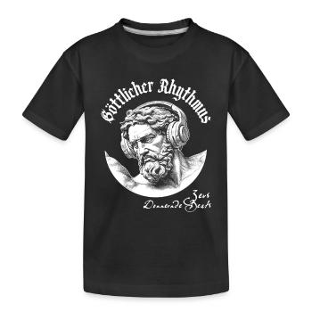 Zeus' Beats vereint: Das perfekte Open-Air T-Shirt - Kinder Premium Bio T-Shirt - Schwarz - Vorne