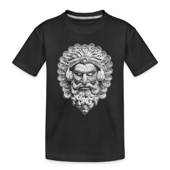 Style Hip-Hop avec Masque des Dieux : T-shirt Streetwear - T-shirt bio Premium Enfant - noir - Devant