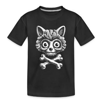 Cat Pirate Adventure: Rebellious Style - Kids' Premium Organic T-Shirt - black - Front