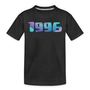 Geburtstagsgeschenk 1996 Jahrgang 1996 Retro 1996 - Kinder Premium Bio T-Shirt - Schwarz - Vorne