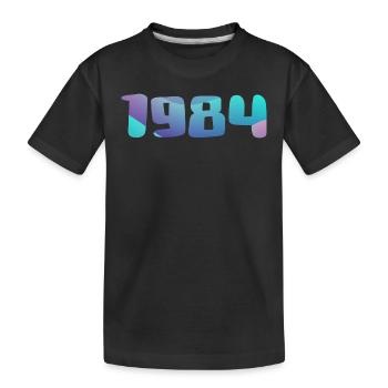 1984 Geburtstagsgeschenk Vintage 1984 Retro 1984 - Kinder Premium Bio T-Shirt - Schwarz - Vorne