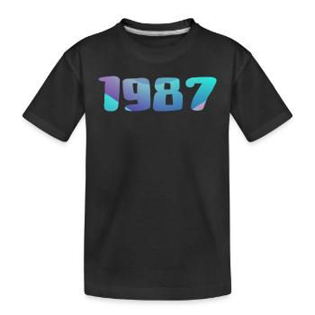 Geburtstagsgeschenk 1987 Jahrgang 1987 Retro 1987 - Kinder Premium Bio T-Shirt - Schwarz - Vorne