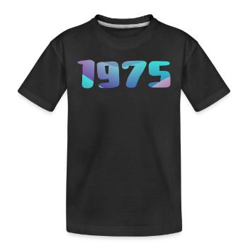 1975 Geburtstagsgeschenk Jahrgang 1975 Retro 1975 - Kinder Premium Bio T-Shirt - Schwarz - Vorne