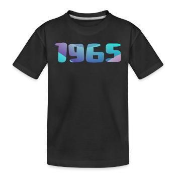 1965 Geburtstagsgeschenk Vintage 1965 Retro 1965 - Kinder Premium Bio T-Shirt - Schwarz - Vorne