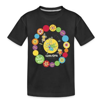Little hop - Kids' Premium Organic T-Shirt - black - Front